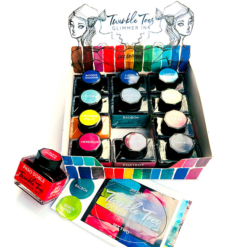 Jane Davenport Twinkle Toes Set Two blekksett 12 glitrende