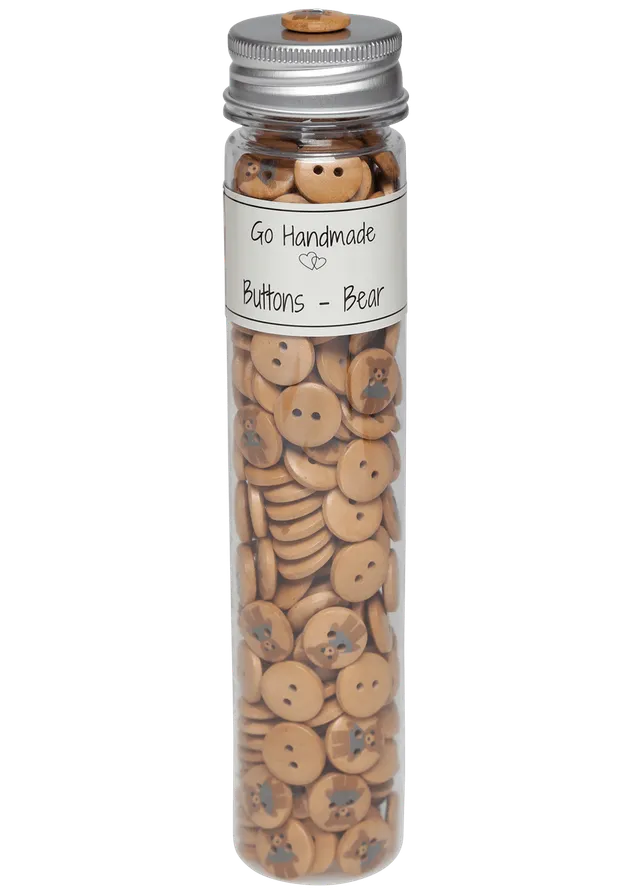 Go Handmade Teddy knapper 15 mm blå 220 stk
