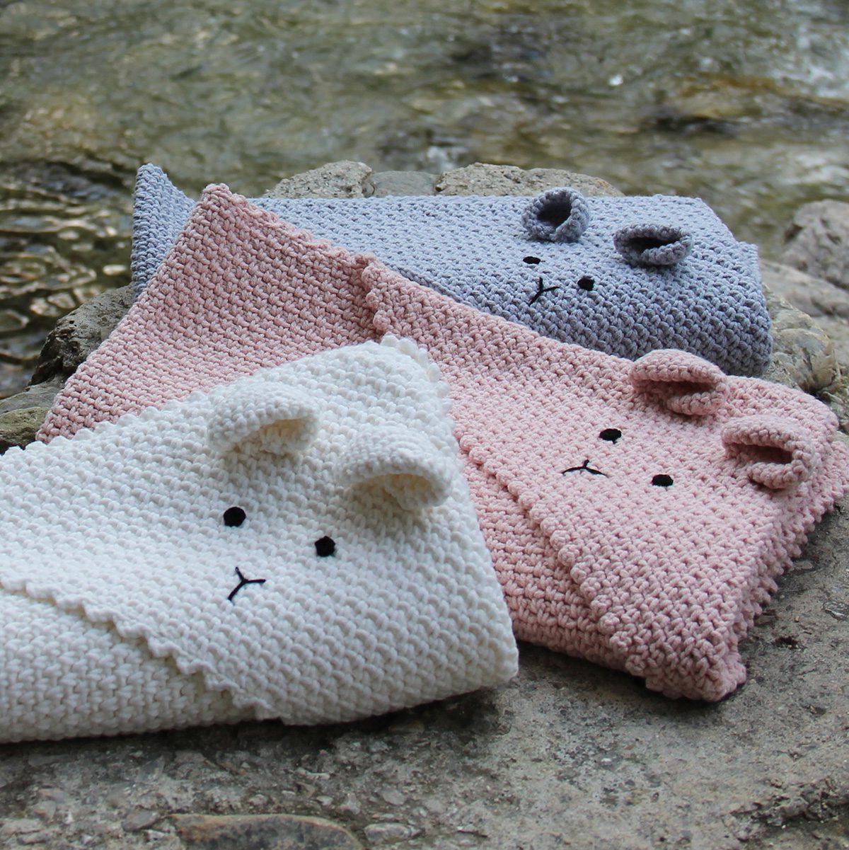 Go Handmade Teddy Couverture hekleoppskrift 72x72 cm teppe