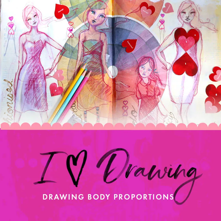 Jane Davenport I Heart Drawing Workshop tegnekurs ansikt