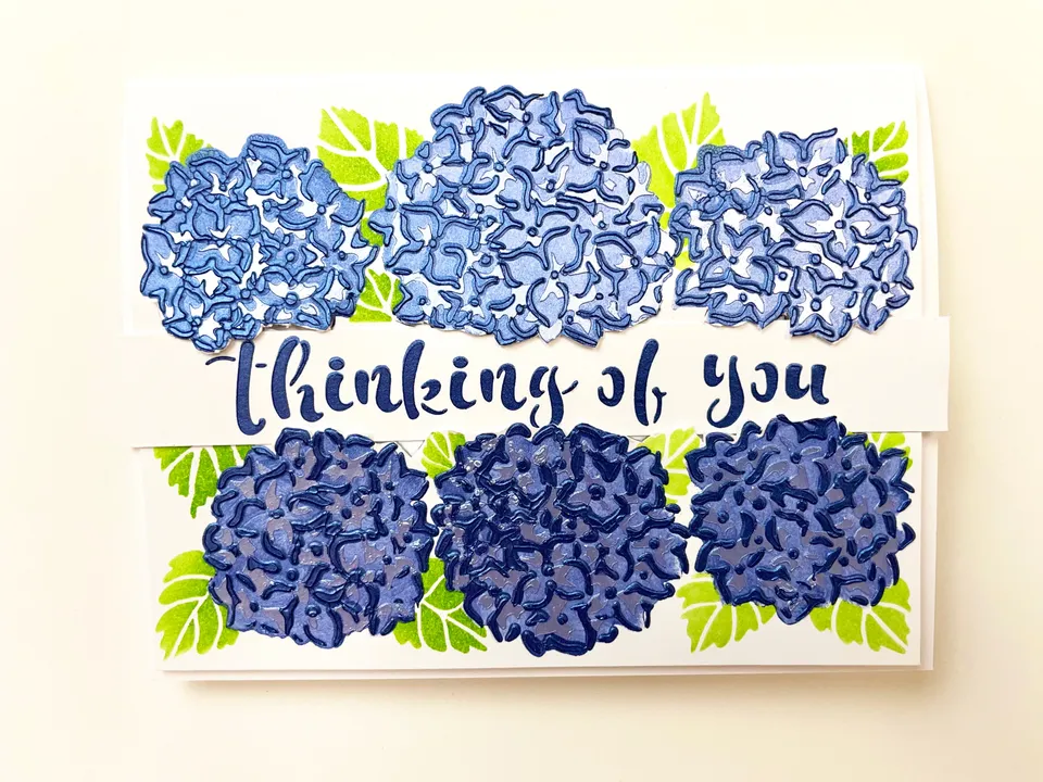The Crafters Workshop TCW6043 Hydrangea Banner sjablong A2 lagdelt