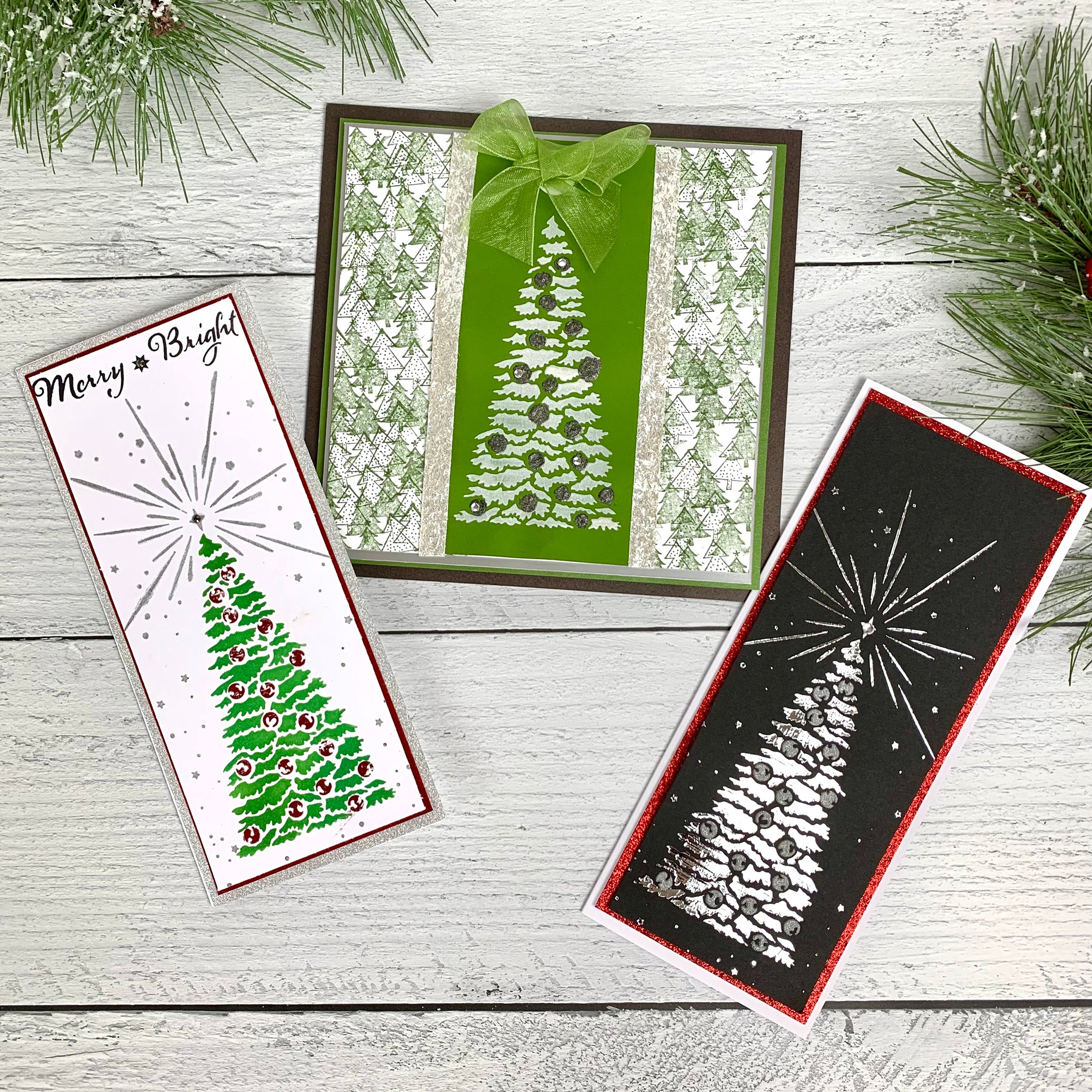 The Crafters Workshop TCW6011 Tall Christmas Tree sjablong slimline