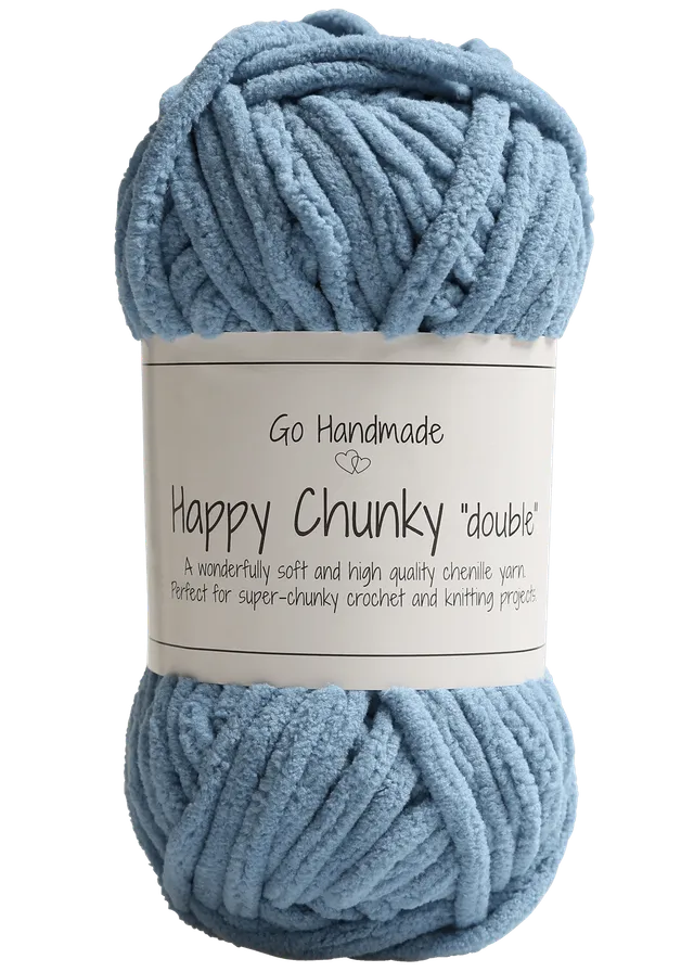 Go Handmade Happy Chunky Double garn 50 g hvit