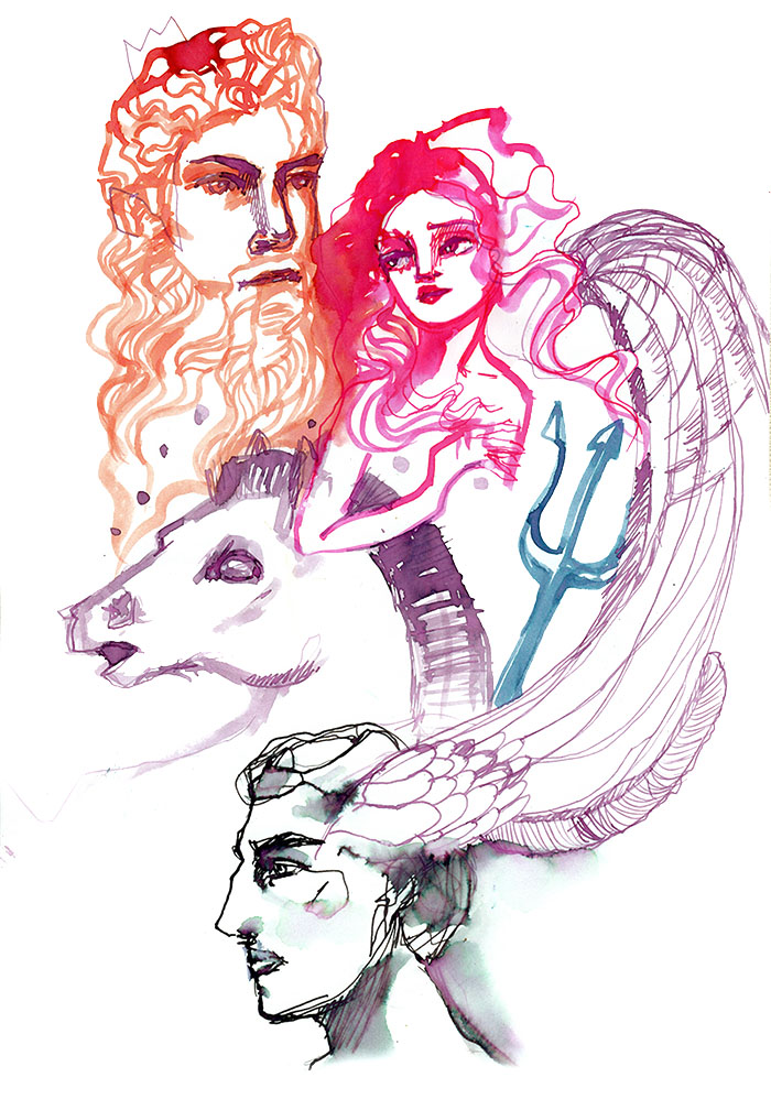 Jane Davenport Gods & Monsters Gradient Ink Ancient Roman