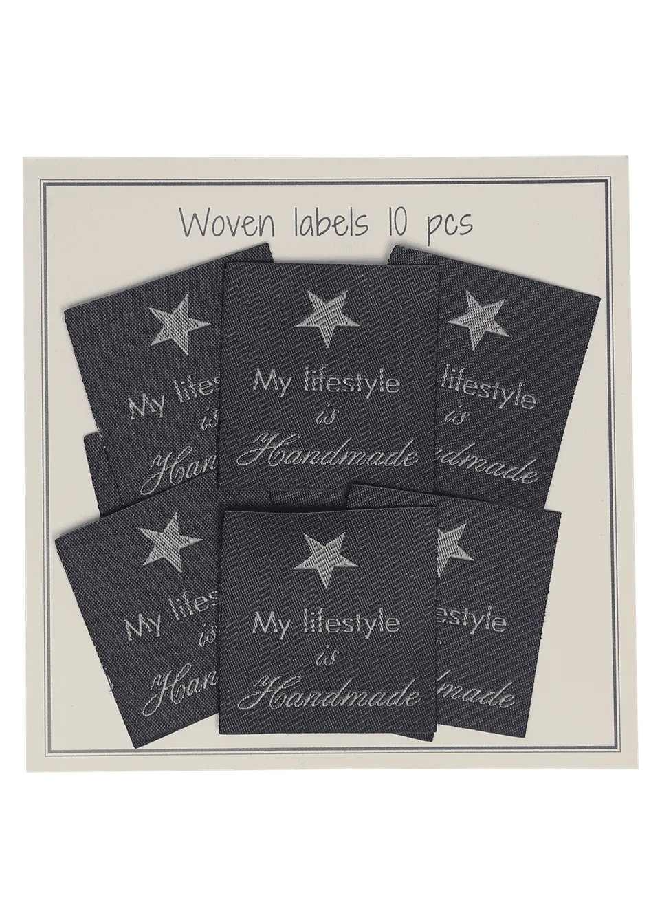 Go Handmade My lifestyle is handmade merkelapper grå 10-pk