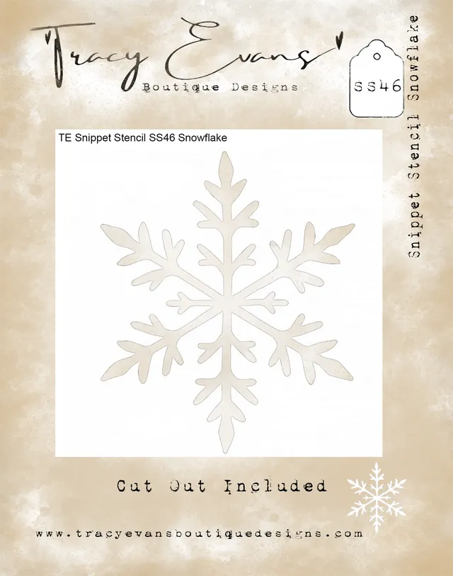 Tracy Evans Snippet SS046 Snowflake sjablong 10x10 cm