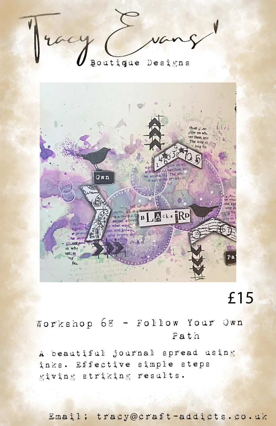 Tracy Evans Design Workshop 068 Follow Your Own Path nettkurs