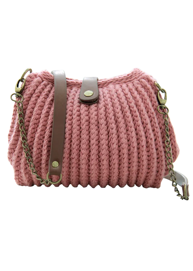 Go Handmade Rib Stitch hekleoppskrift veske