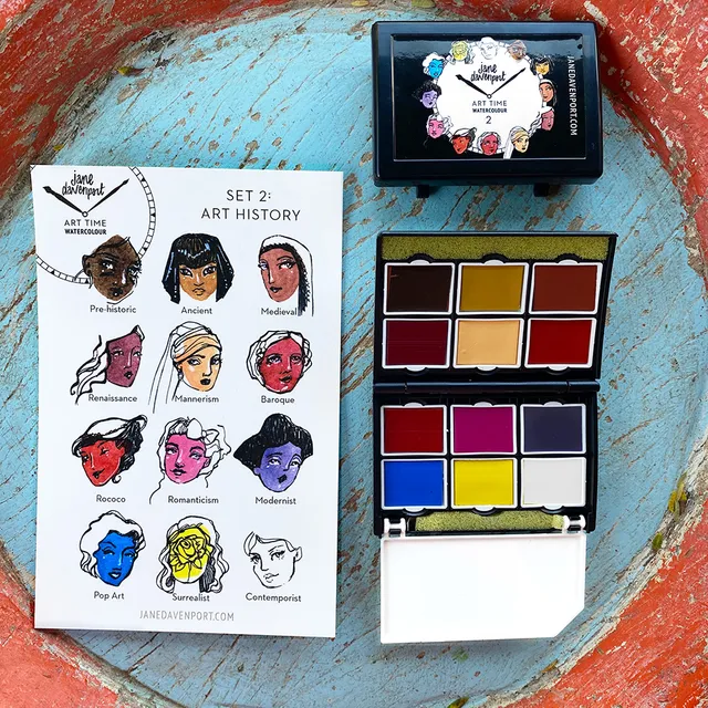 Jane Davenport Art Time Pocket akvarell tradisjonelle farger