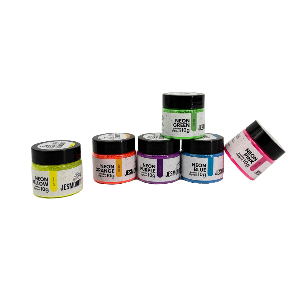 Jesmonite Special Effect pigmentsett fluoriserende 6x10 g
