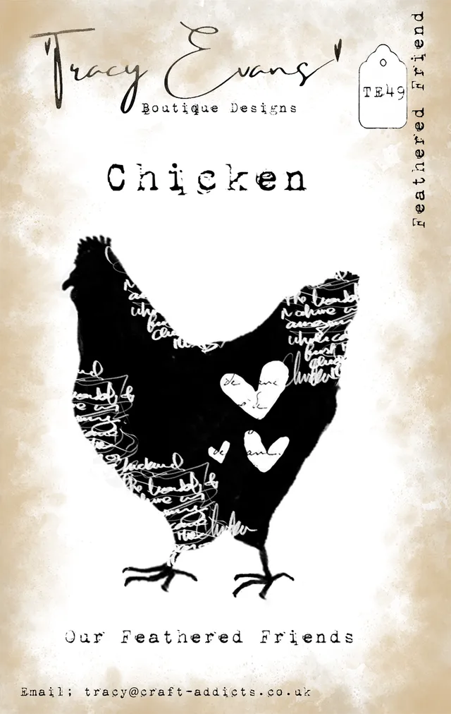 Tracy Evans Design TE049 Feathered Friend stempel A7 fugl