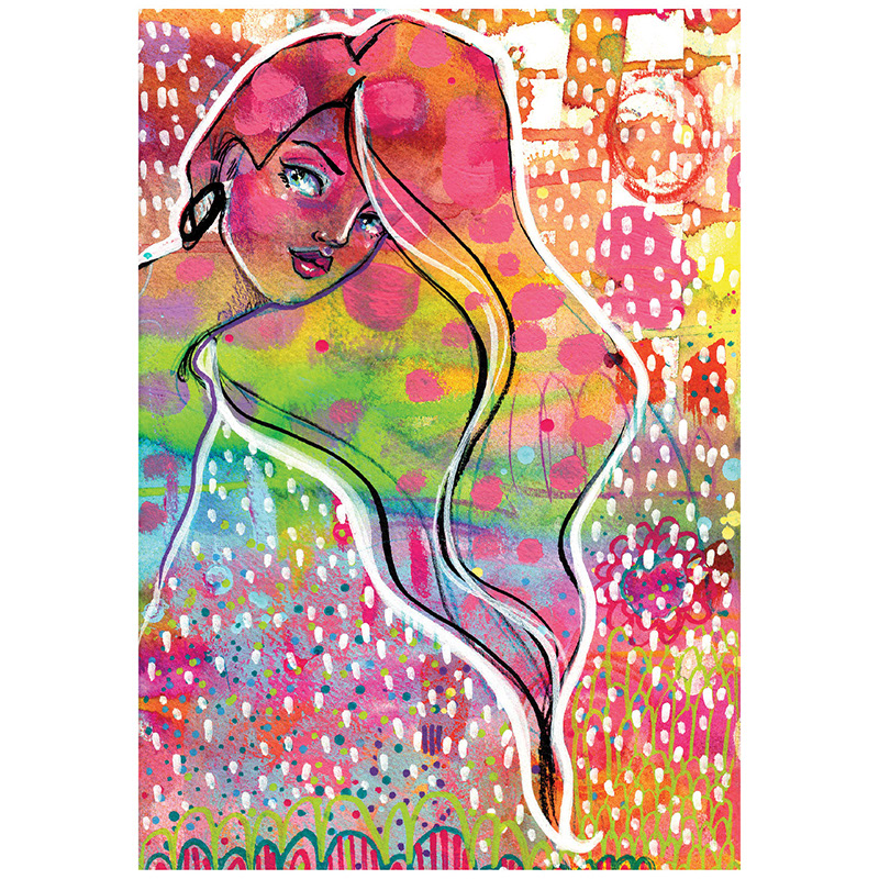 Jane Davenport Rainbow Diva wall art veggdekor flyttbar
