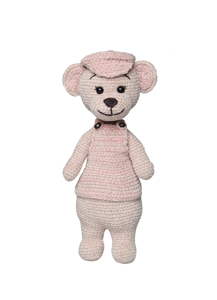 Go Handmade Buster heklesett 33 cm velour sand