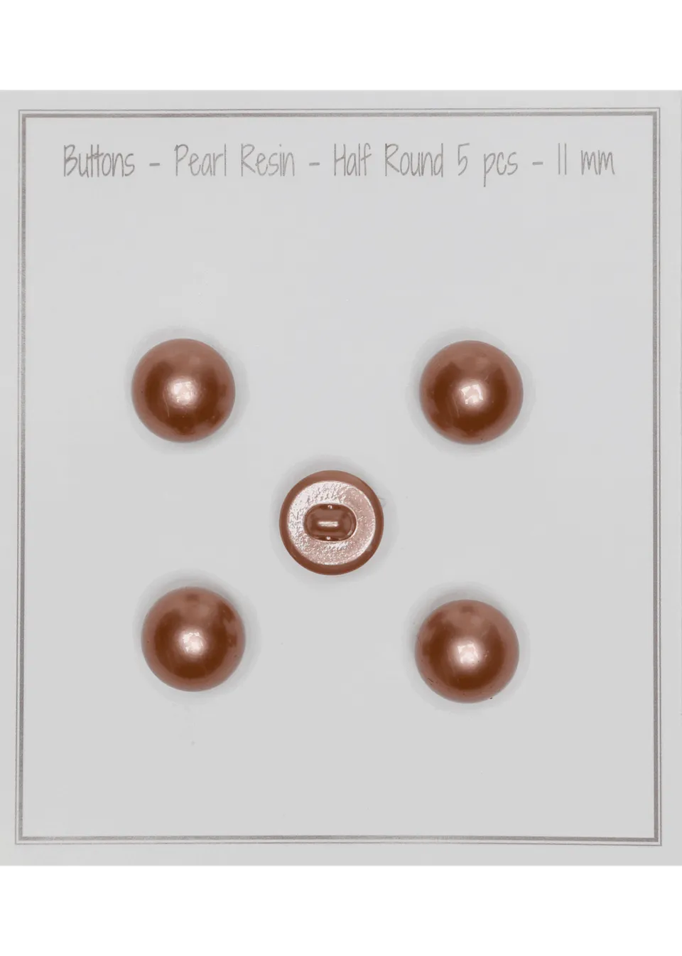 Go Handmade Pearl Resin halvperler 11 mm 5 stk
