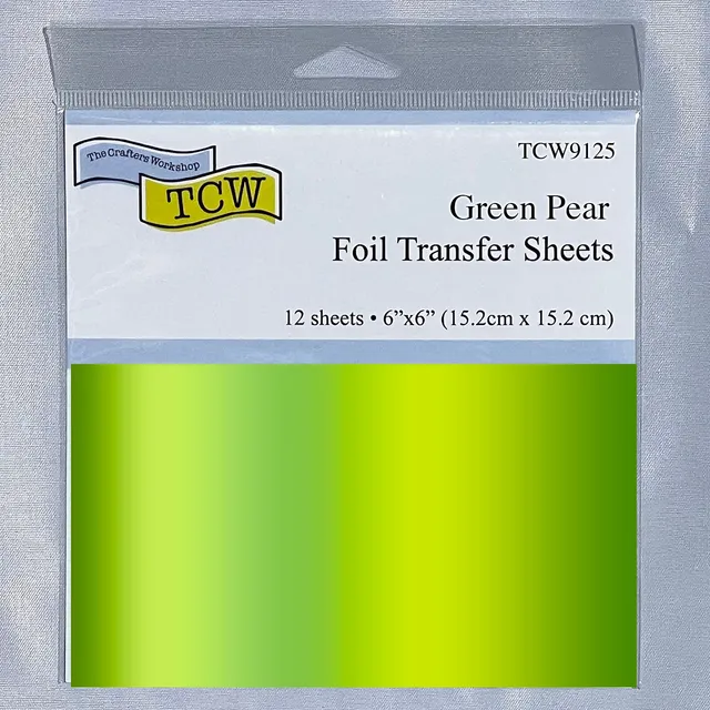 The Crafters Workshop TCW9125 Green Pear folieark 6x6 12-pakn grønn