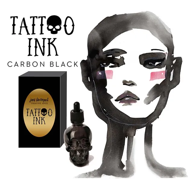 Jane Davenport Tattoo blekk karbon svart vanntett