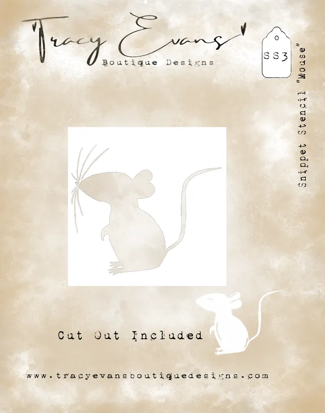 Tracy Evans Design SS003 Snippet sjablong mus 10x10 cm