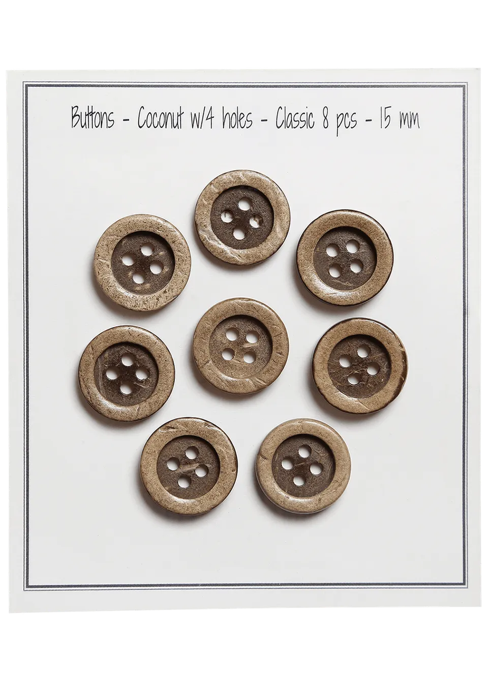 Go Handmade Classic knapper 8 stk natur