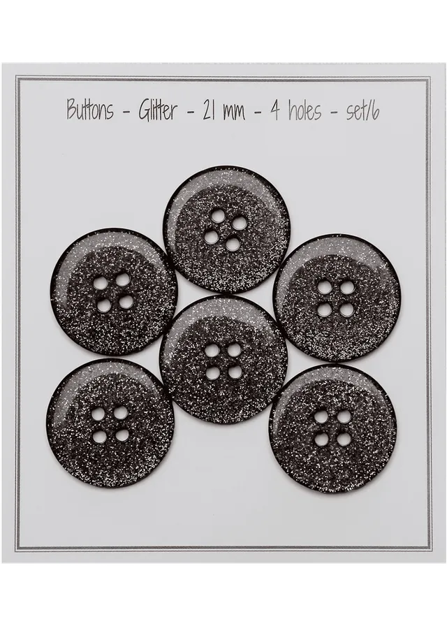 Go Handmade Glitter 21 mm sikkerhetsøyne 6 stk