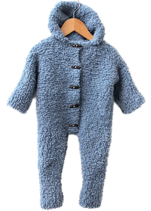 Go Handmade Teddy Pram Suit strikkeoppskrift 3–6 mnd baby
