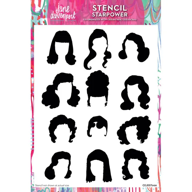 Jane Davenport Starlets stencil sjablong stjernemotiv