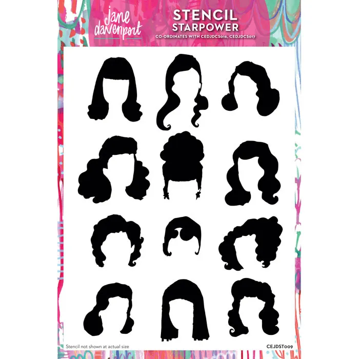 Jane Davenport Starlets stencil sjablong stjernemotiv