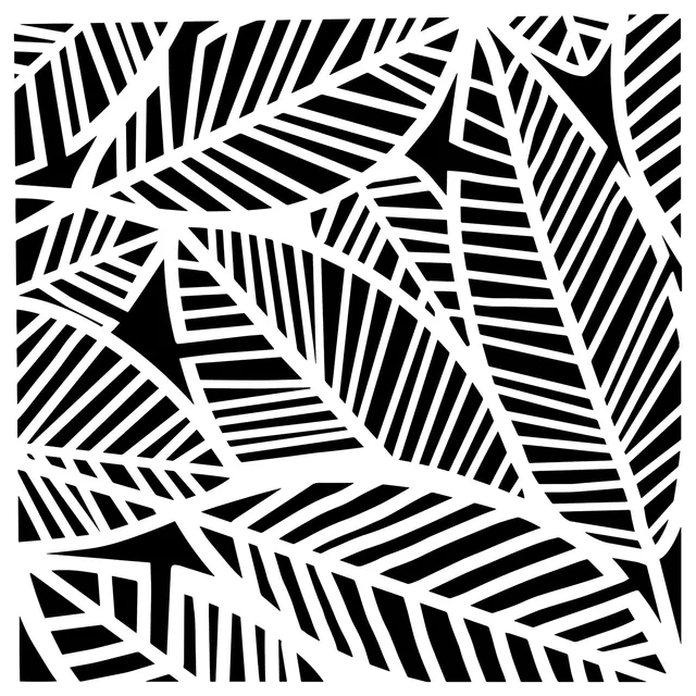 The Crafters Workshop TCW1047 Banana Leaves sjablong 6x6