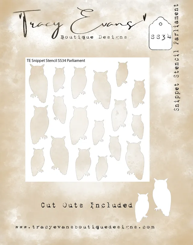 Tracy Evans Design Snippet SS034 Parliament sjablong 10x10