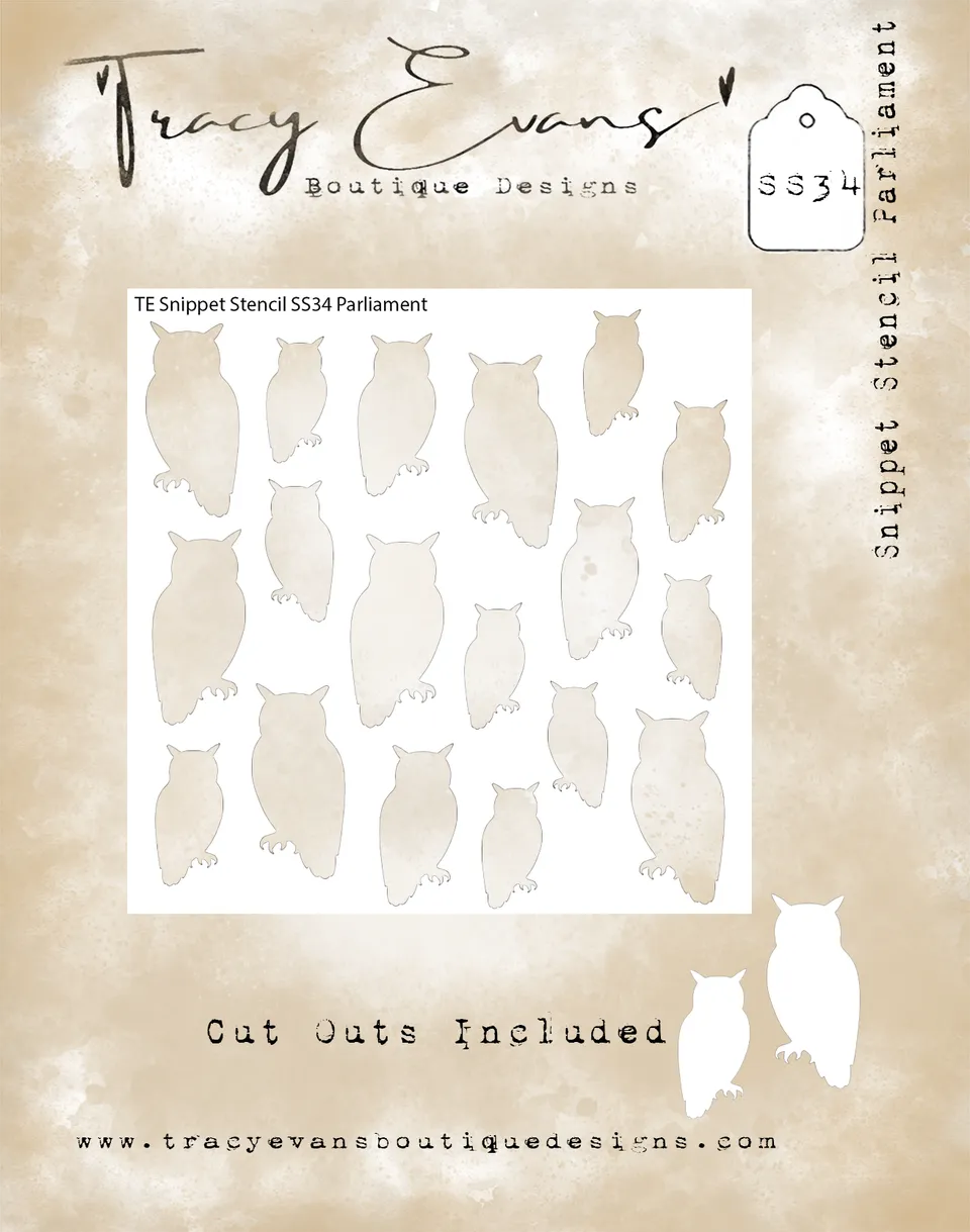 Tracy Evans Design Snippet SS034 Parliament sjablong 10x10