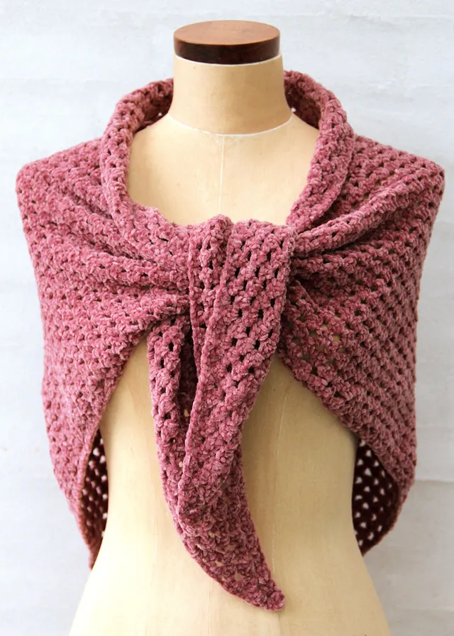 Bohème Velvet fine velourgarn granny sjal
