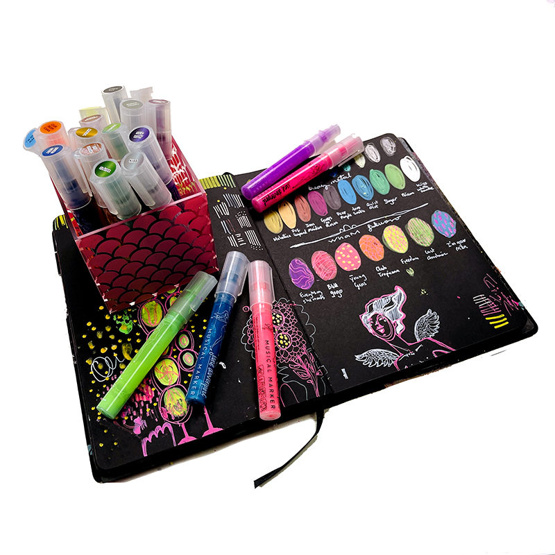 Jane Davenport Musical Markers Wham Glam tusjer neon