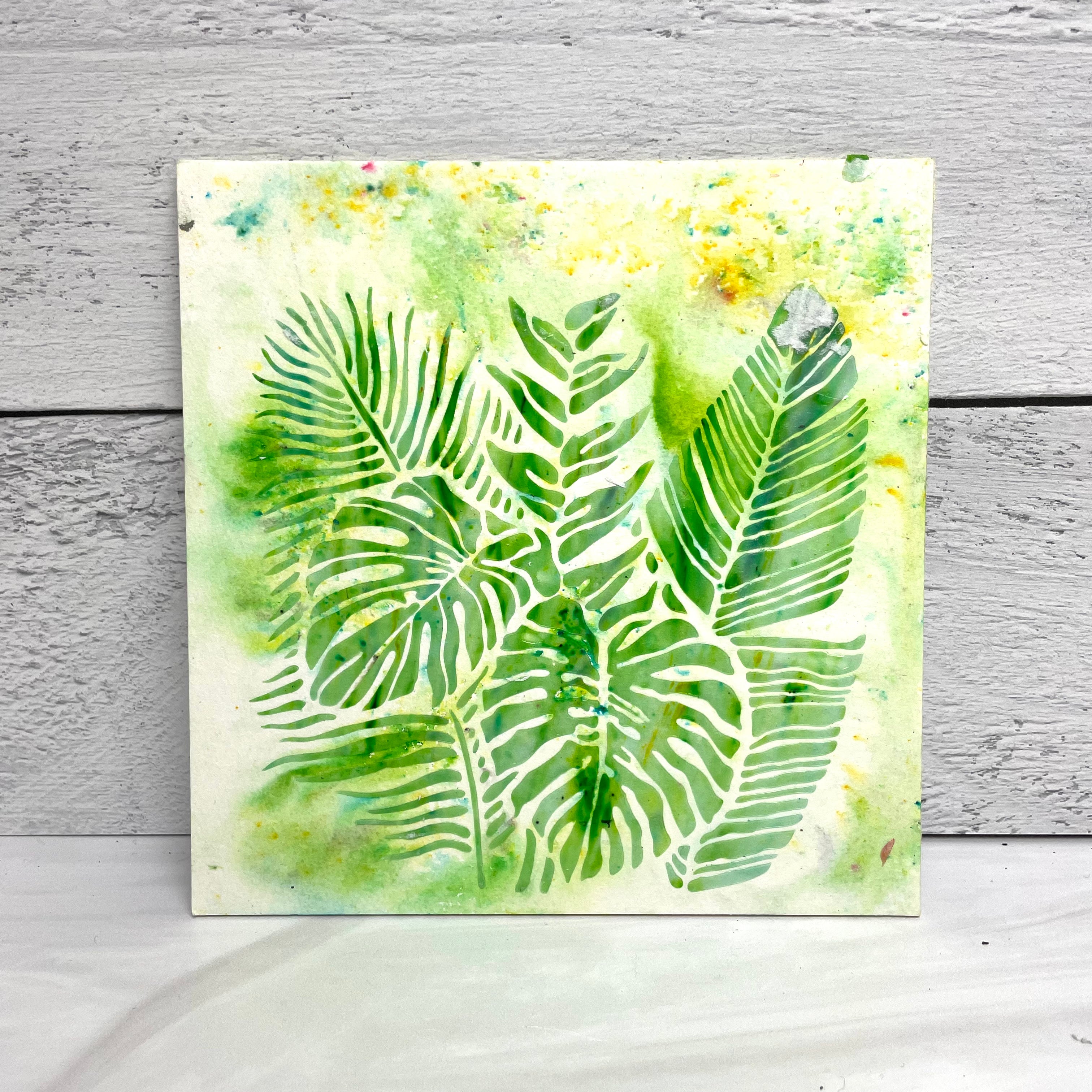 The Crafters Workshop TCW920 Tropical Fronds sjablong 6x6 blad