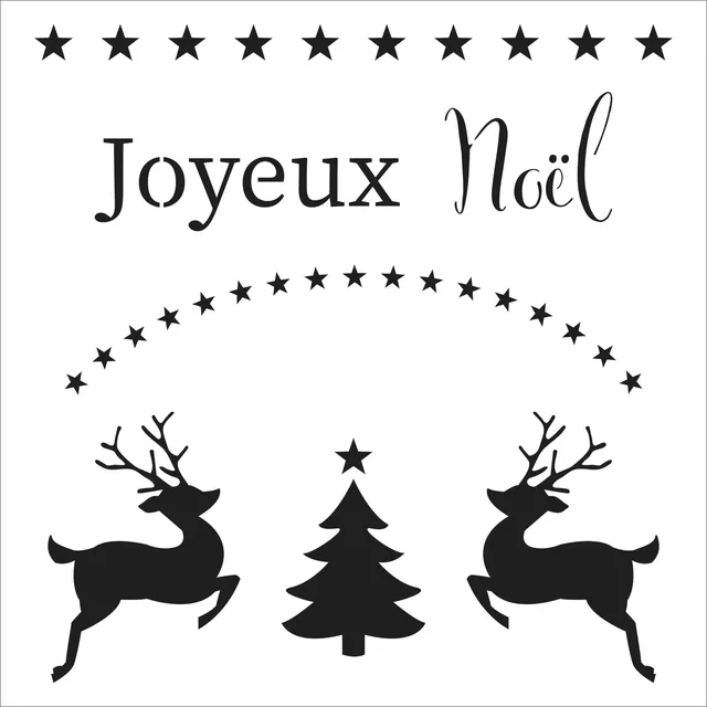 The Crafters Workshop TCW950 Joyeux Noel sjablong 6x6 jul