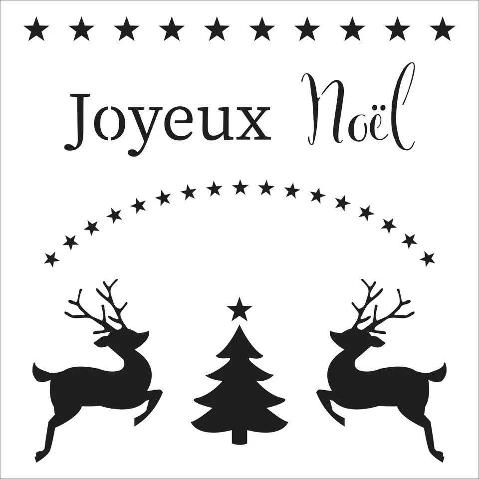 The Crafters Workshop TCW950 Joyeux Noel sjablong 6x6 jul