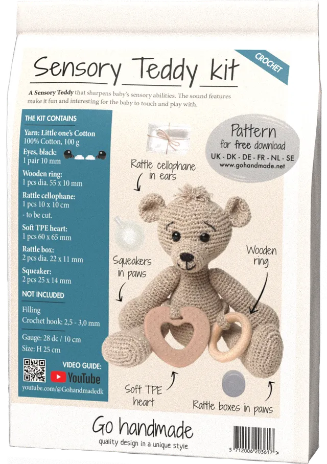 Go Handmade Sanse Teddy heklesett beige