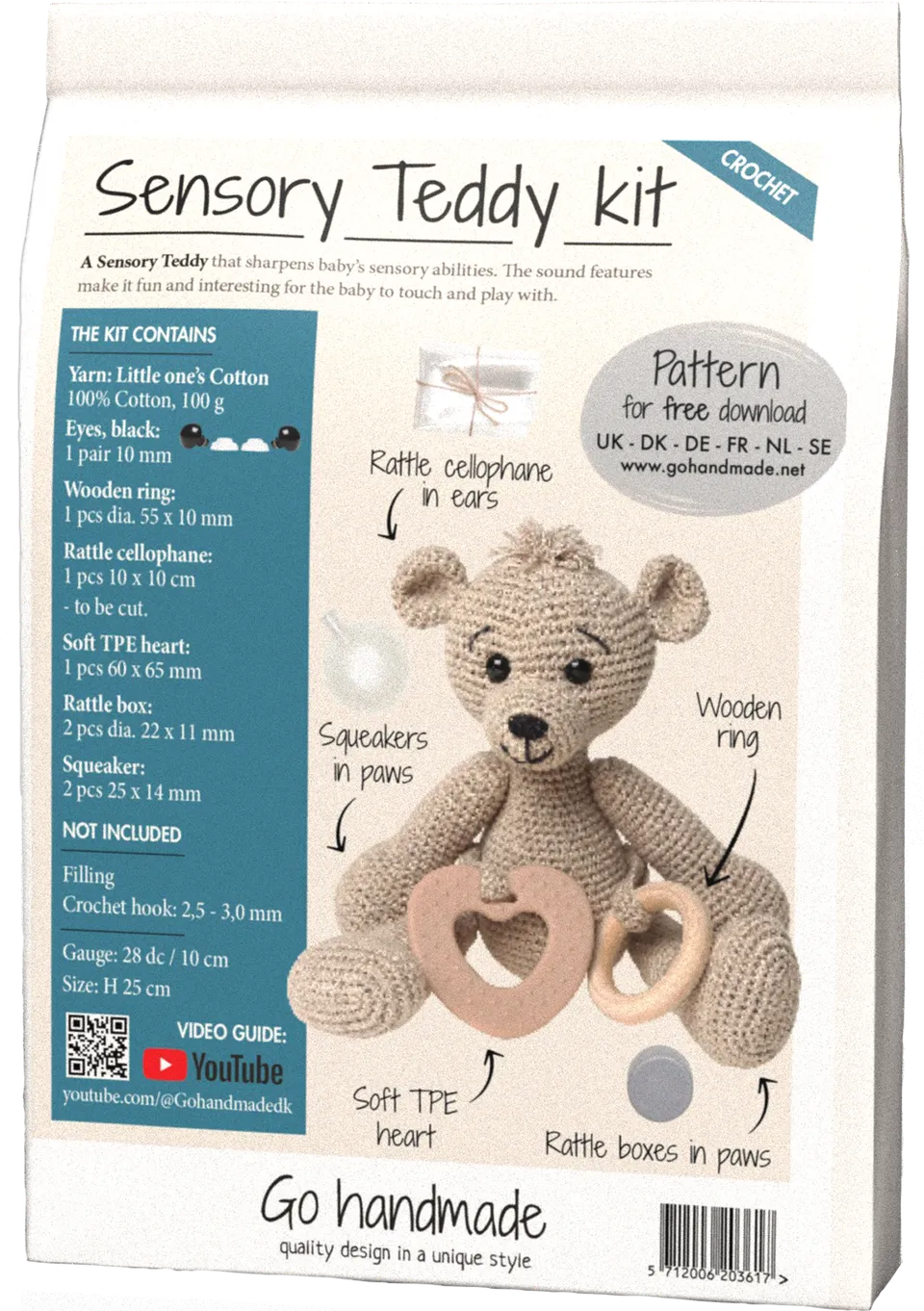 Go Handmade Sanse Teddy heklesett beige