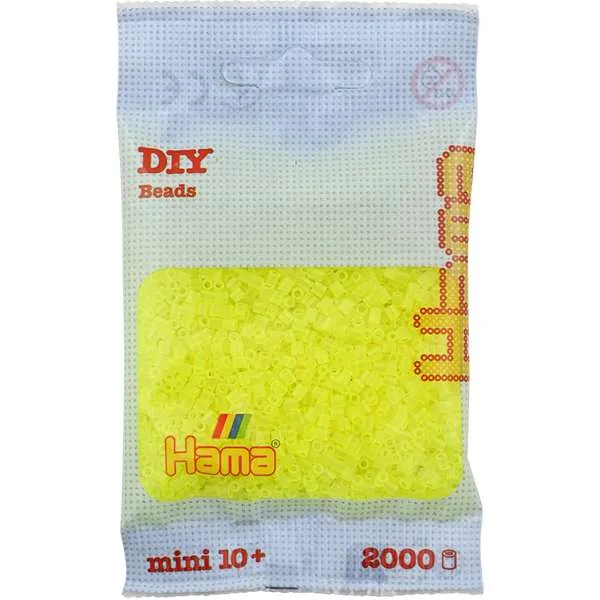 Hama Mini 2000 perler neongul