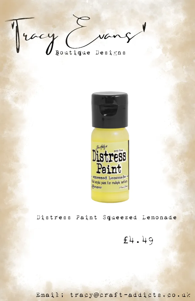 Tracy Evans Design Distress Paint DI136 akrylmaling Squeezed Lemonade