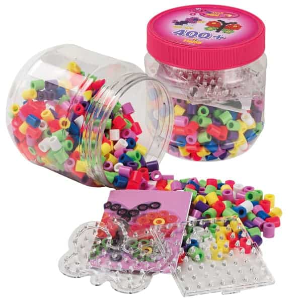 Hama Maxi perlesett rosa boks 400 perler 10 mm