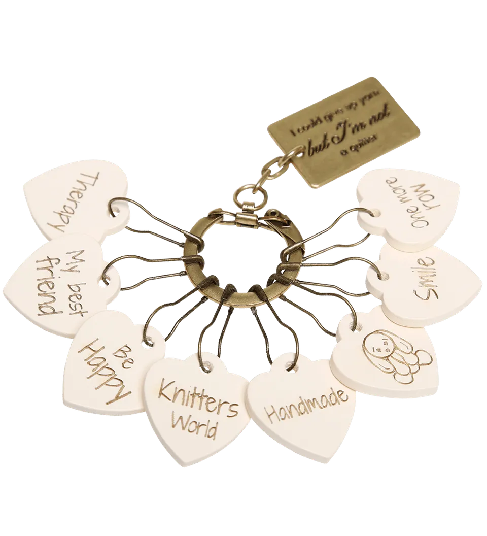 Go Handmade Stitch Marker Wooden maskemarkør tre 8 stk