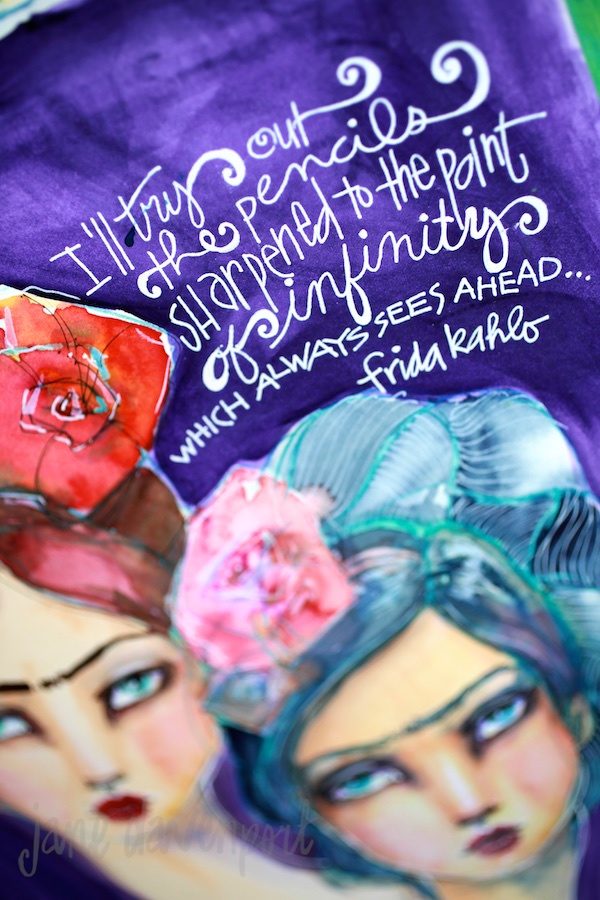 Jane Davenport Miss Quoted bok med sitater til mixed media