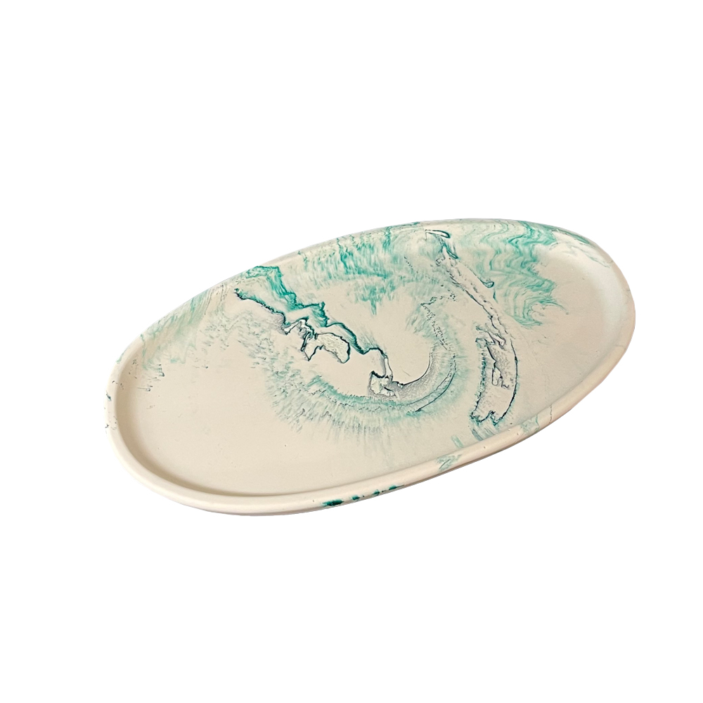Jesmonite silikonform ovalt fat L støpeform 23,7 cm gjenbrukbar