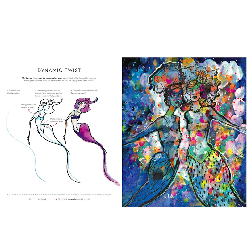 Jane Davenport Marvelous Mermaids tegnebok havfruer