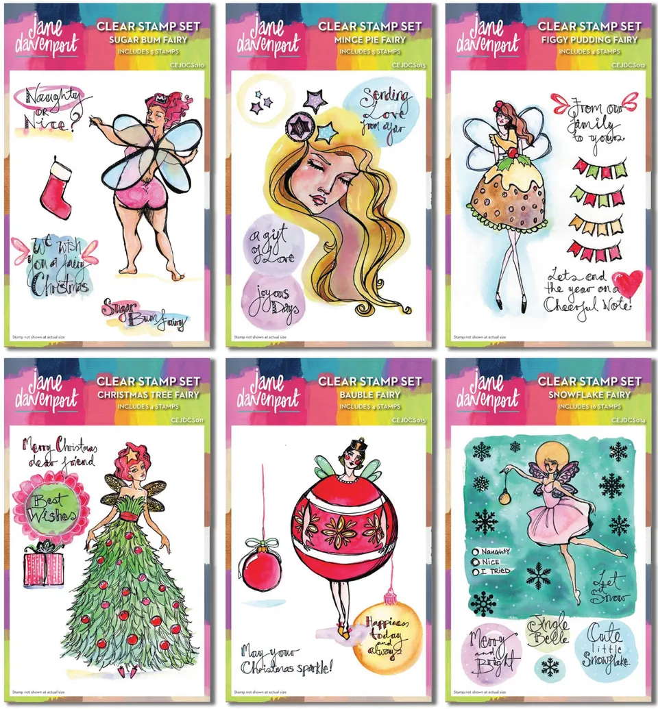 Jane Davenport We Wish You A Fairy Christmas stempelsett jul
