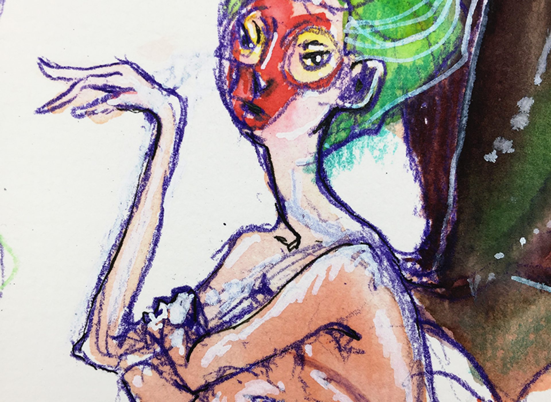 Jane Davenport Over the Rainbow Workshop nettkurs mixed media