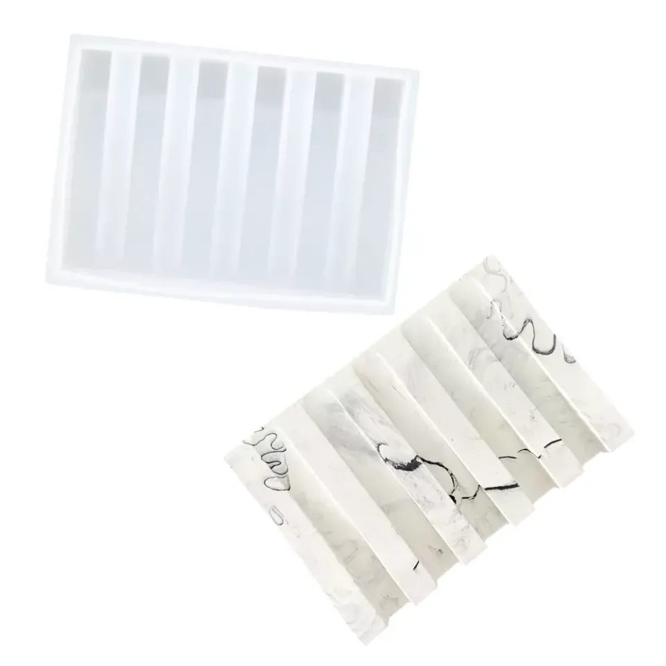 Jesmonite silikonform såpeskål rektangulær 12 cm
