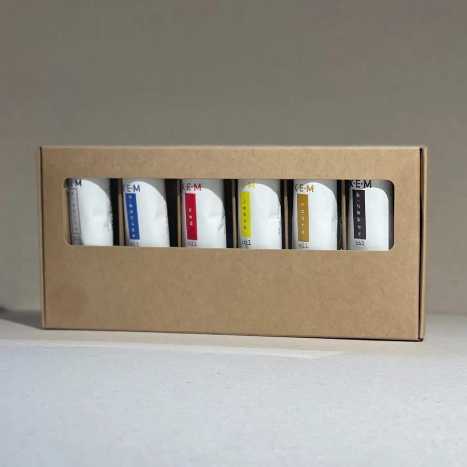 KEM oljemaling sett 6x60 ml tuber klassiske farger