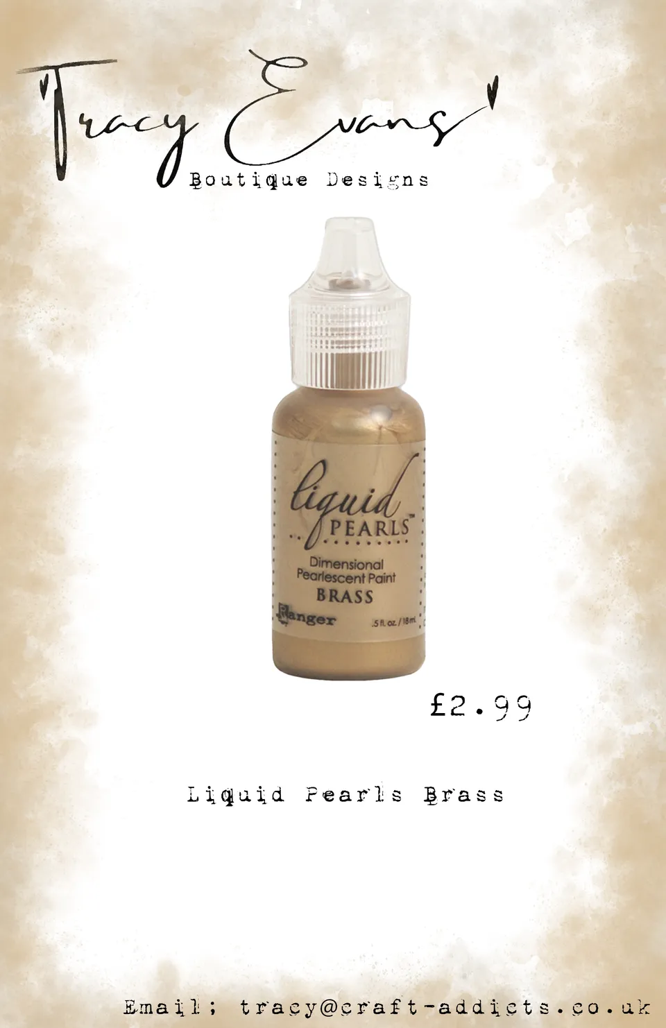 Tracy Evans Liquid Pearls AC015 perlemaling messing