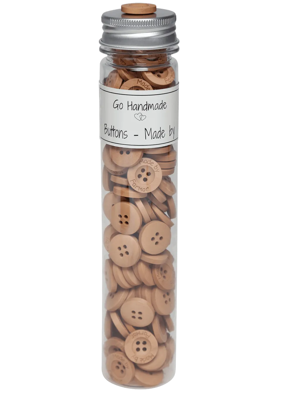 Go Handmade Made by Farmor knapper 18 mm 145 stk tekst