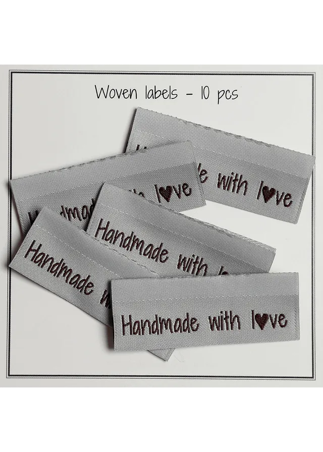 Go Handmade Handmade with love merkelapp lyseblå 10 stk